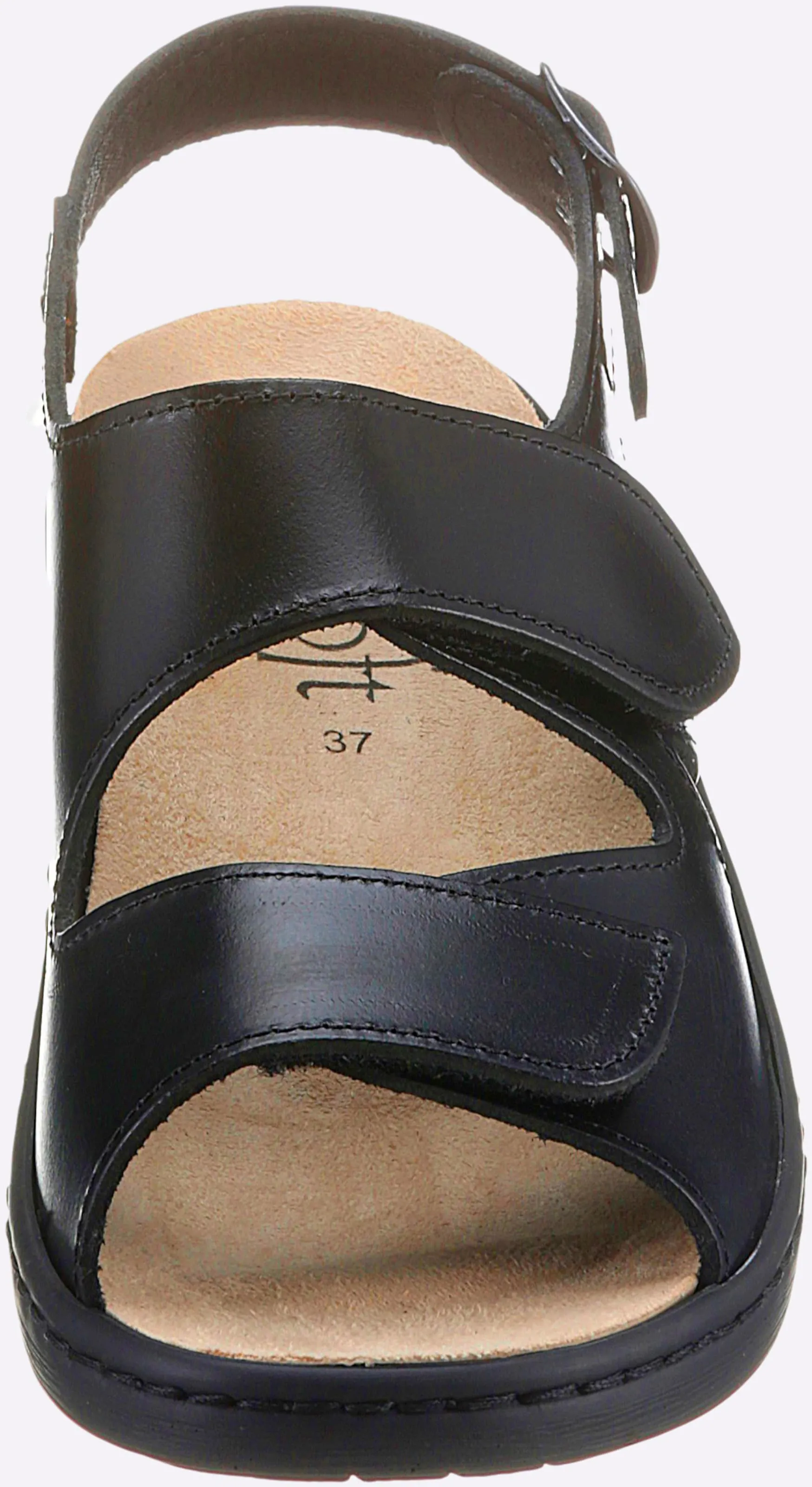 airsoft comfort+ Sandalette in schwarz