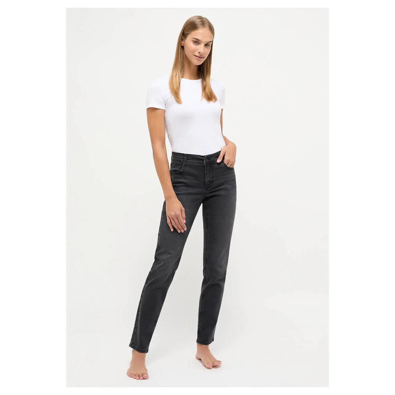 Angels Jeans Cici in Grau mit Strass kaufen | 1158