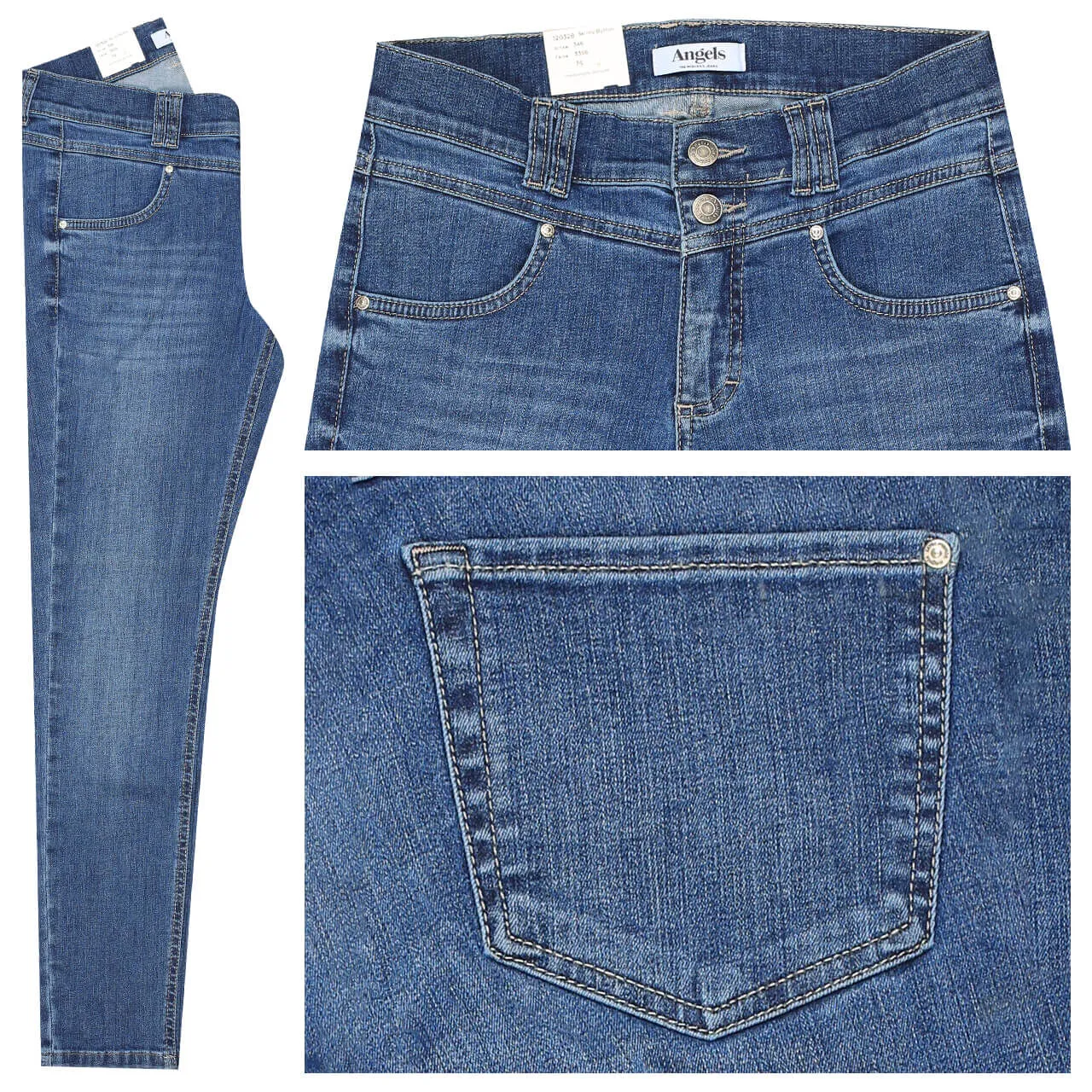 Angels Jeans Skinny Button in Blau kaufen | 3358