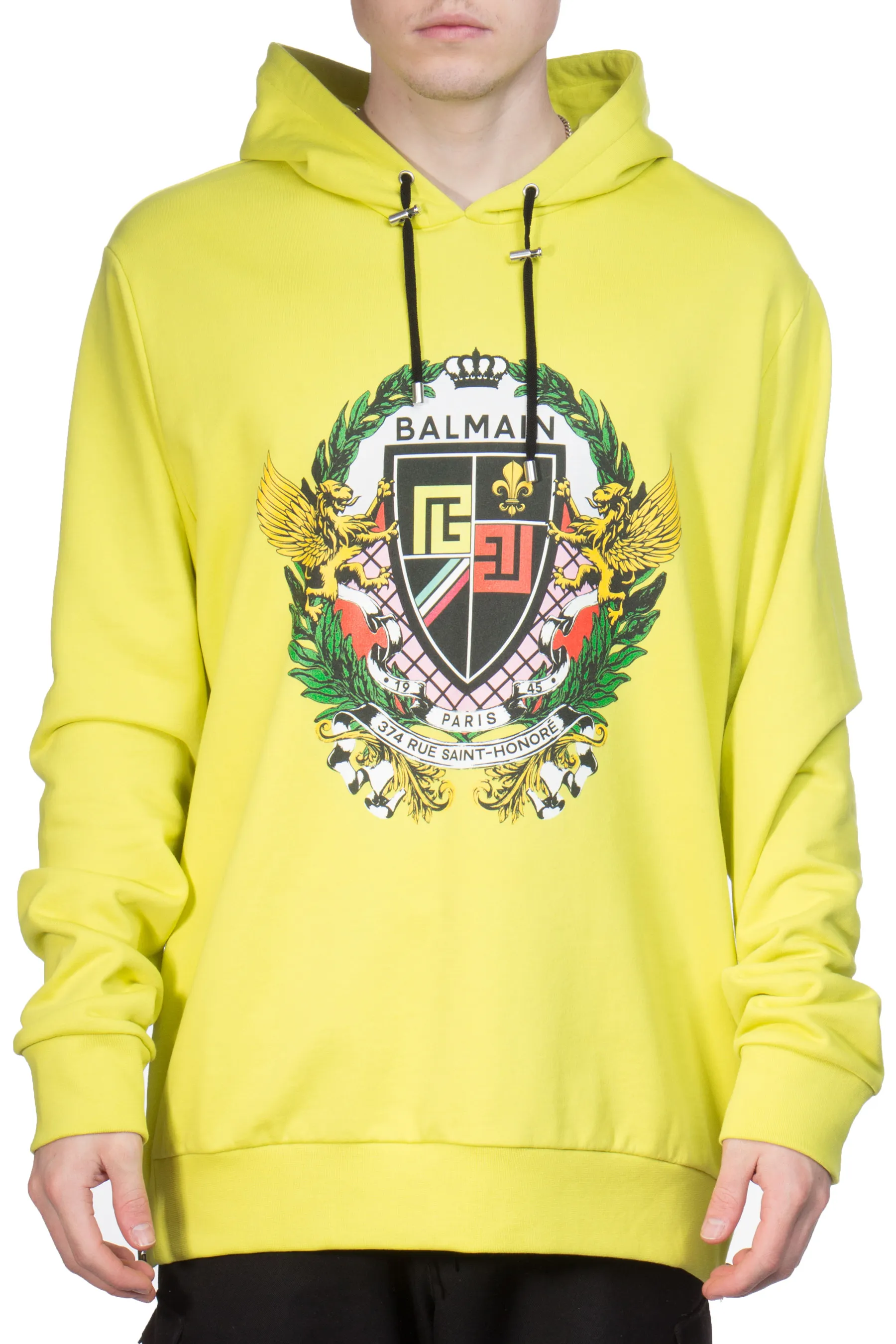 BALMAIN royal logo hoodie  