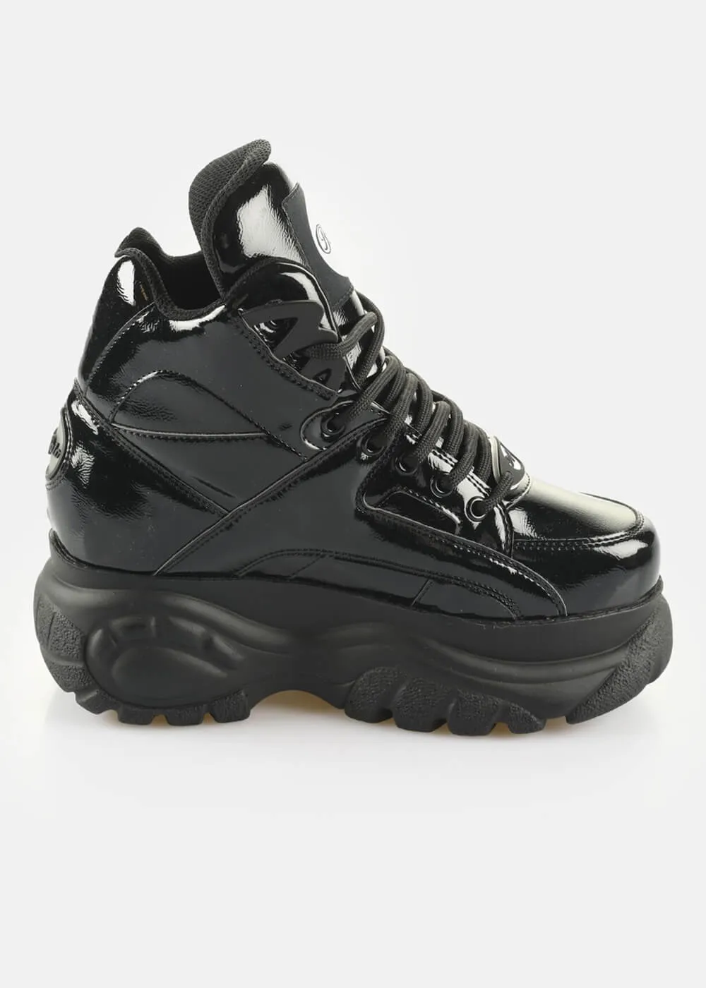 Buffalo London 1340-14 2.0 Patent Vegan Platform Sneakers in Schwarz