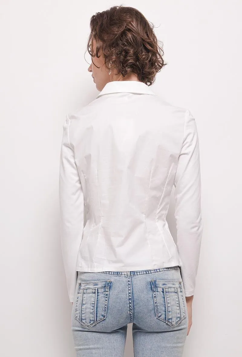 Cardigan with crumpled effect