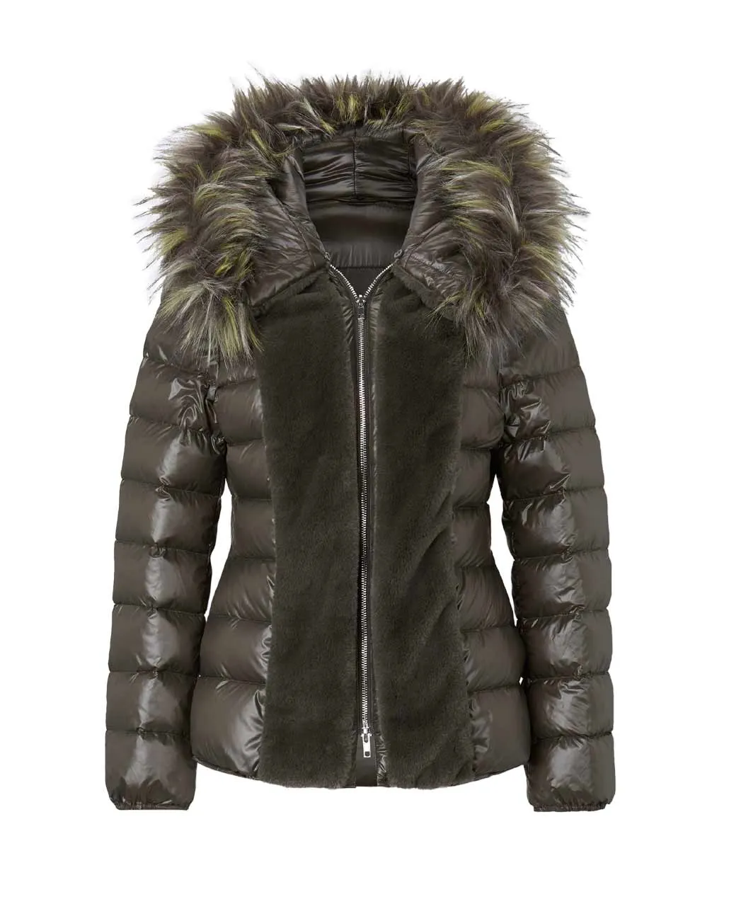 Création L Damen Jacke Winter warm oliv 102.923