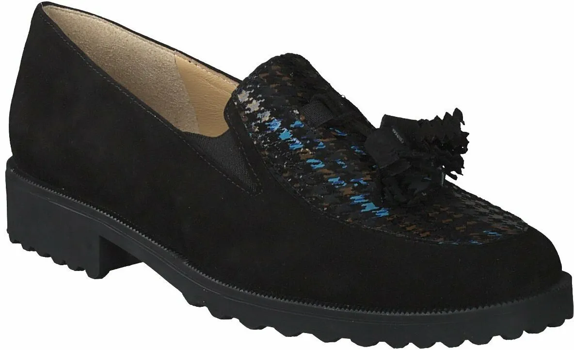 Damen-Slipper aus Leder 100082815445 (Schwarz)