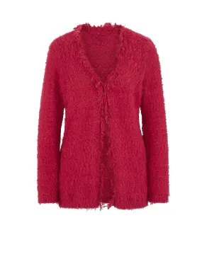 Damen Strickjacke Cardigan Jacke gestrickt kurz von Ashley Brooke rot