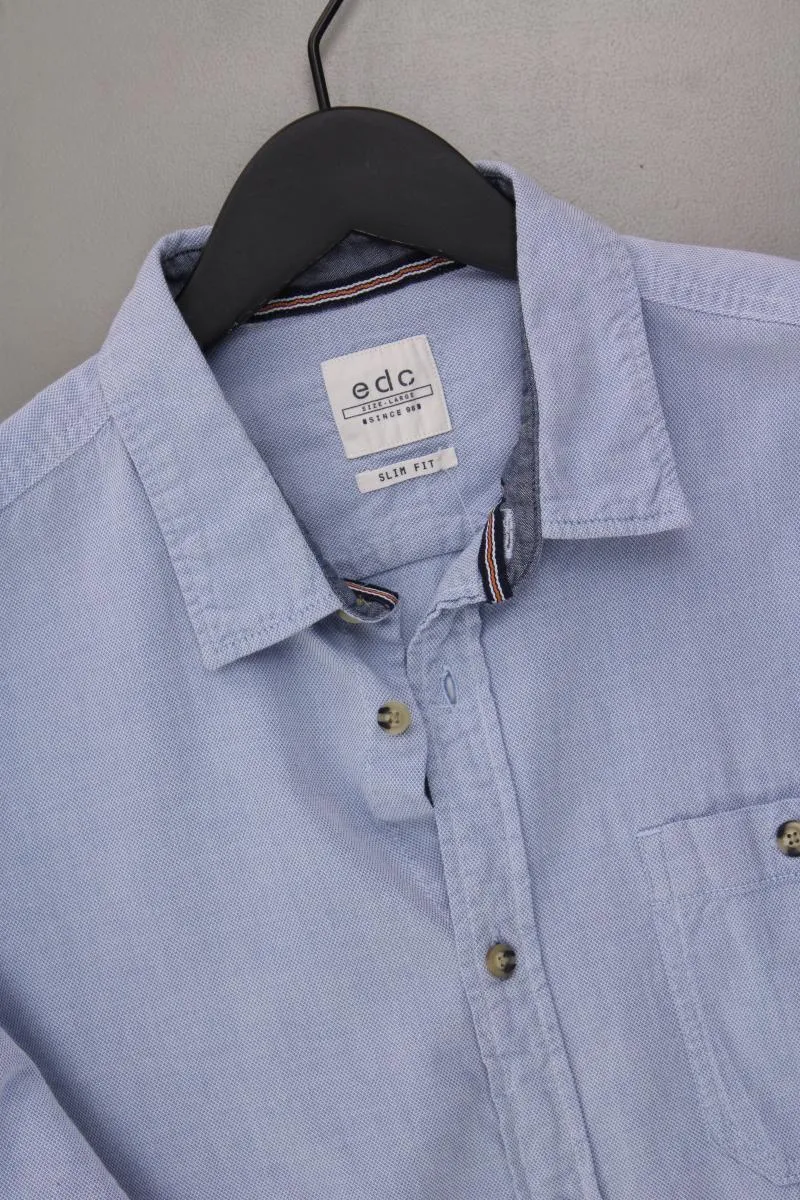 edc by Esprit Langarmhemd für Herren Gr. L blau