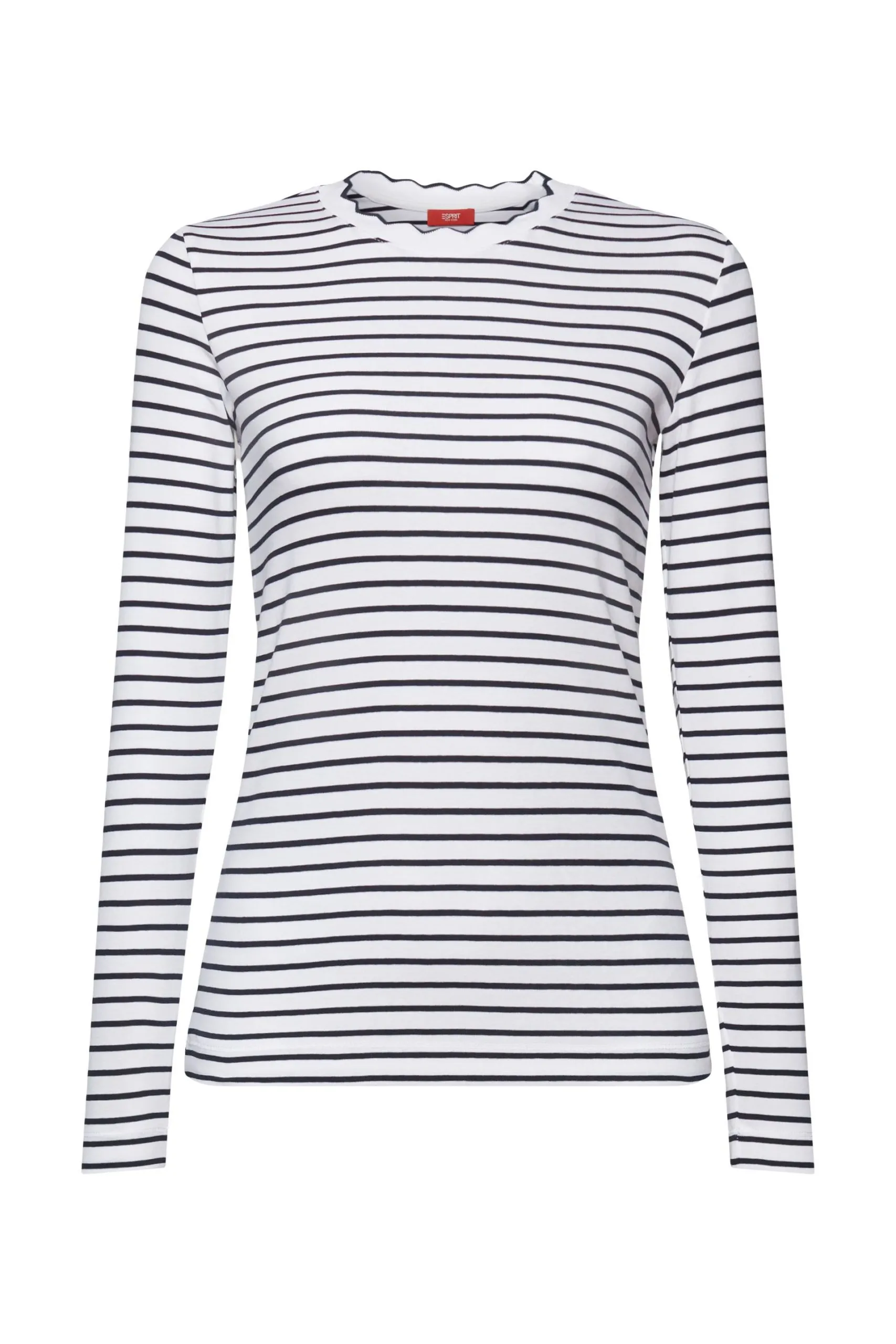 ESPRIT – Longsleeve mit Muschelkante am Ausschnitt
