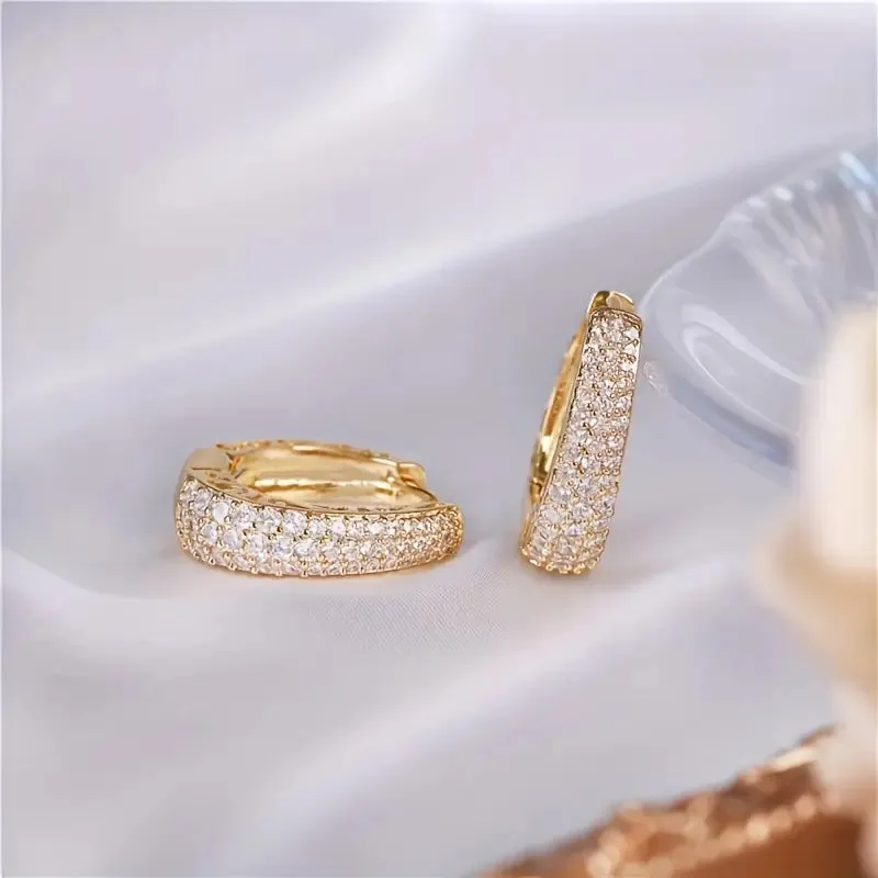 Heidi-Mode Gold Hoop Dazzling Frauen Ohrringe