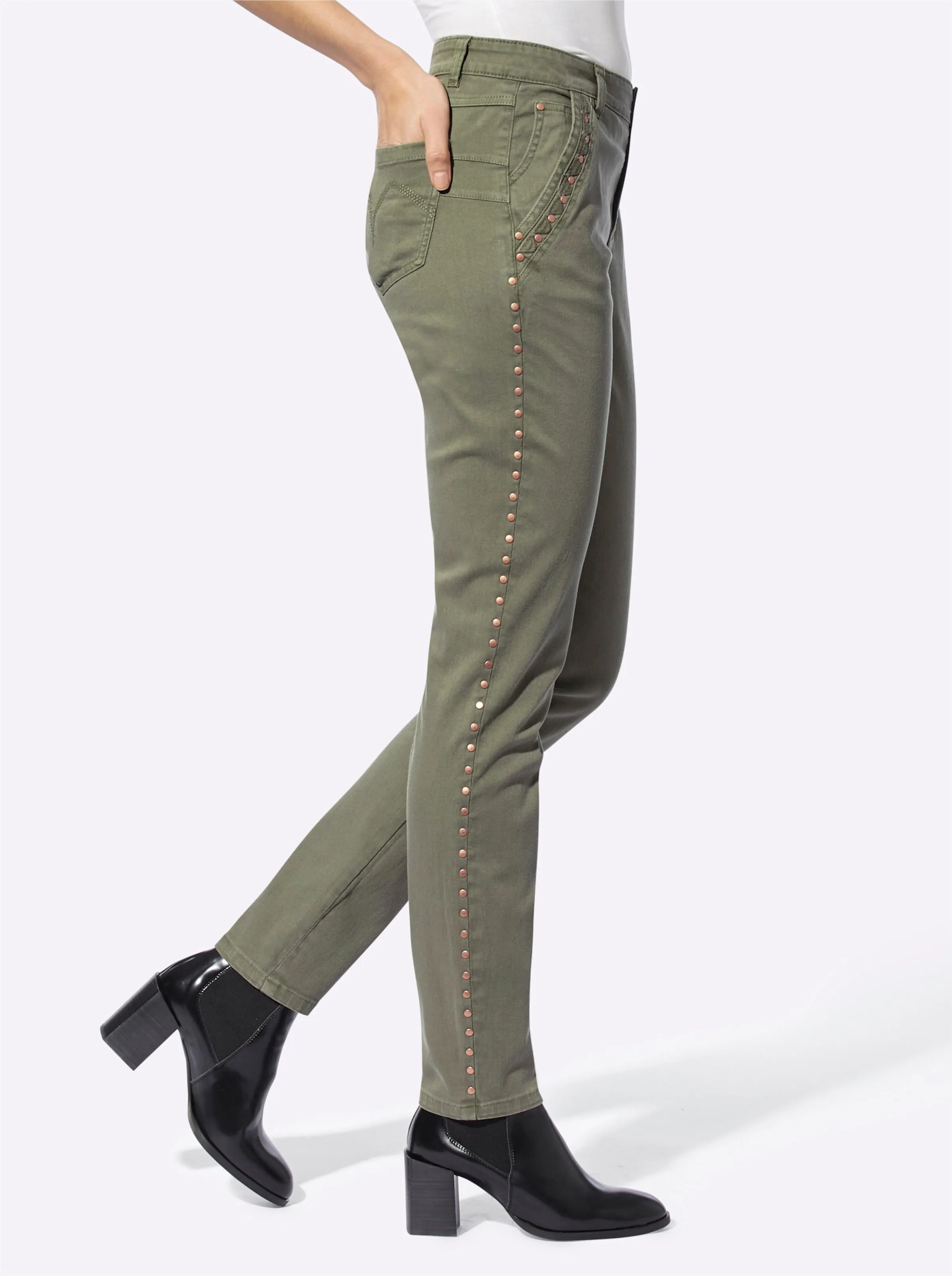 heine Push-up-Hose in khaki
