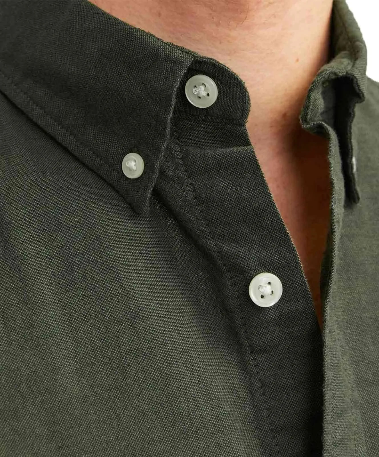 Jack & Jones Hemd Oxford mit Slim Fit in Dunkelgrün