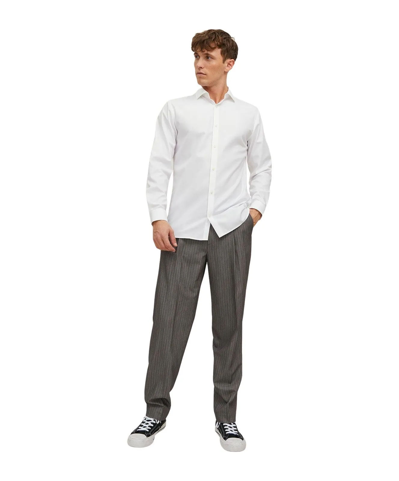 Jack & Jones Hemd Parker mit Langarm in Weiß