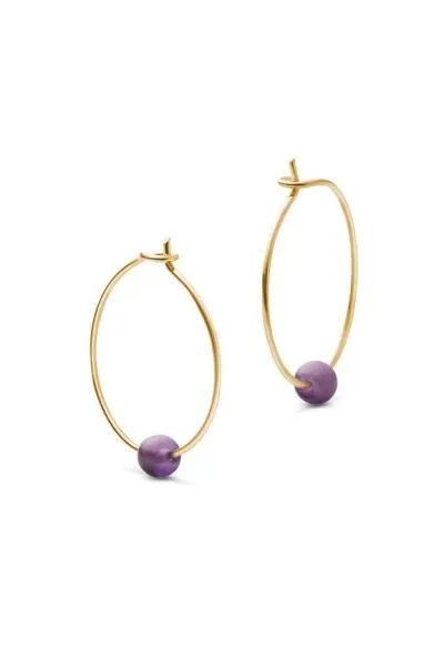 Jukserei Ohrringe Birthstone Februar/Amethyst