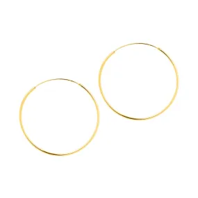 Juulry Damen Ohrringe ER-004 Creolen 40 mm Gold