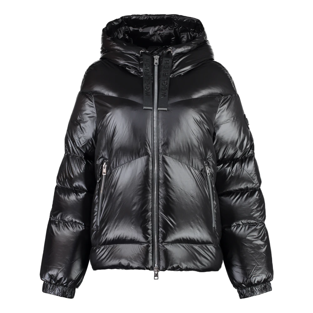 Kapuzen-Nylon-Daunenjacke
