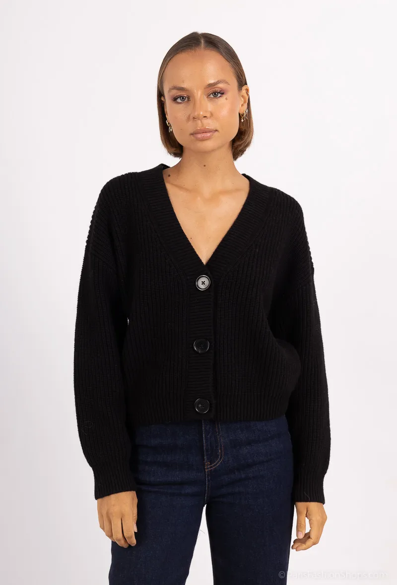 Langarm-Cardigan mit Knopf