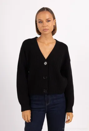 Langarm-Cardigan mit Knopf