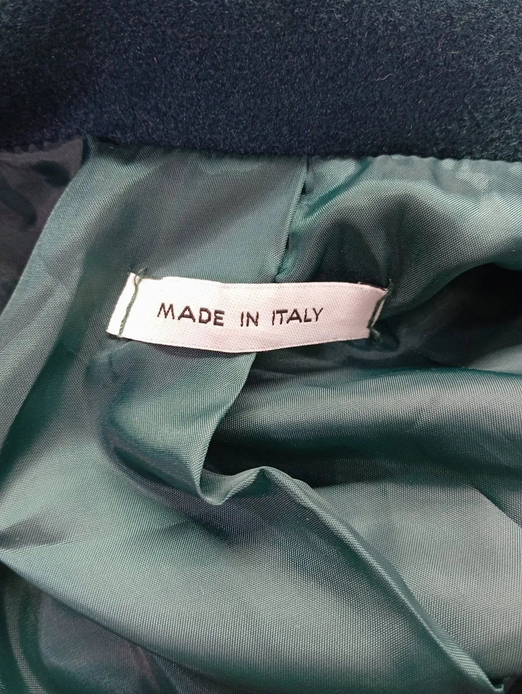 Made in Italy bodenlanger Mantel grün Casual-Look
