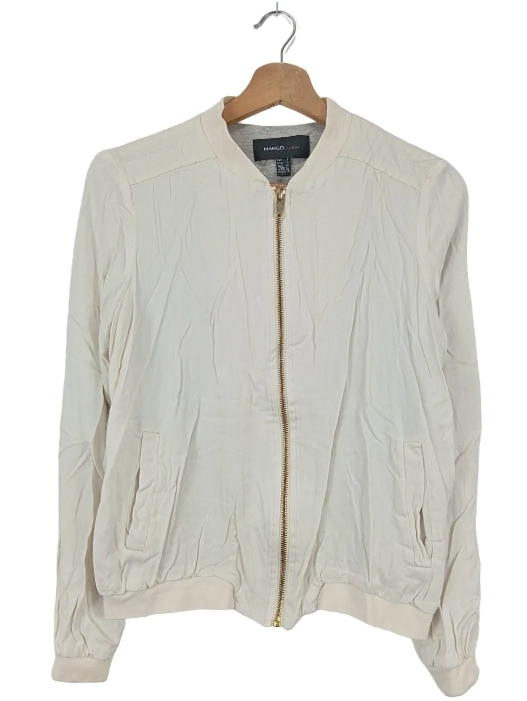 Mango Sportjacke weiß Casual-Look