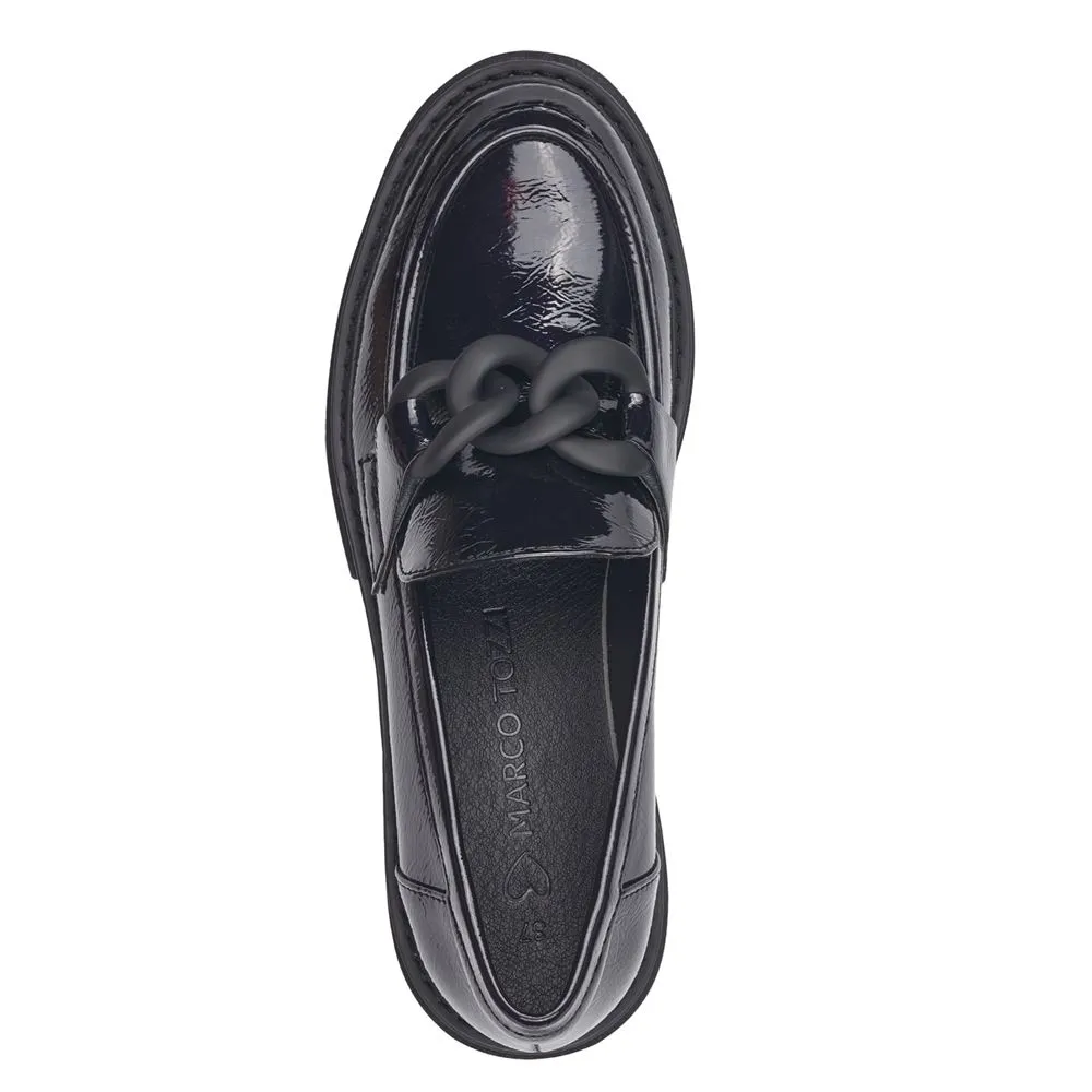 Marco Tozzi Slipper Ketten- Detail schwarz braun S23 2-24705-41
