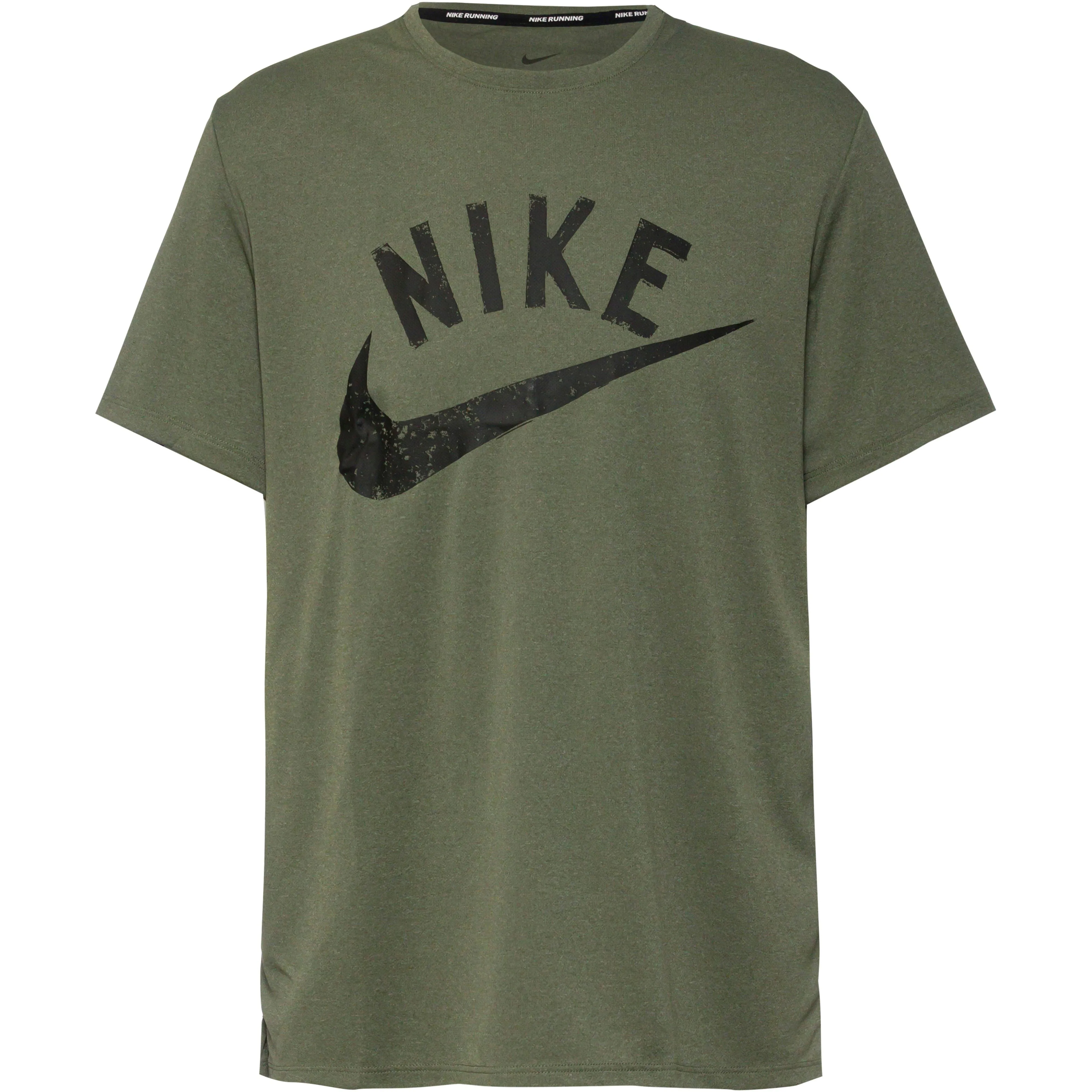Nike MILER SWOOSH Funktionsshirt Herren dark stucco-cargo khaki-htr-black im Online Shop von kaufen