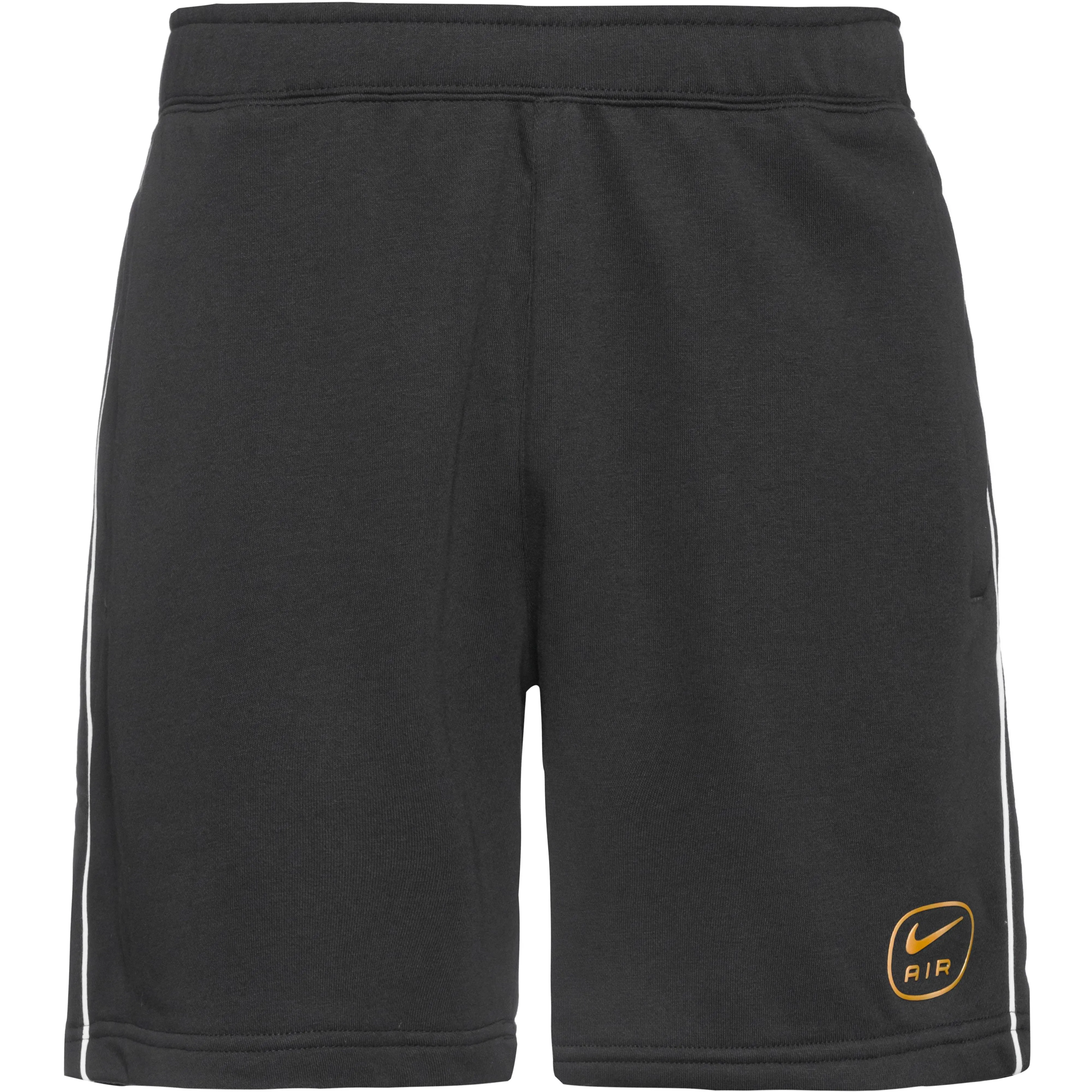 Nike NSW Air Shorts Herren black-white-metallic gold im Online Shop von kaufen