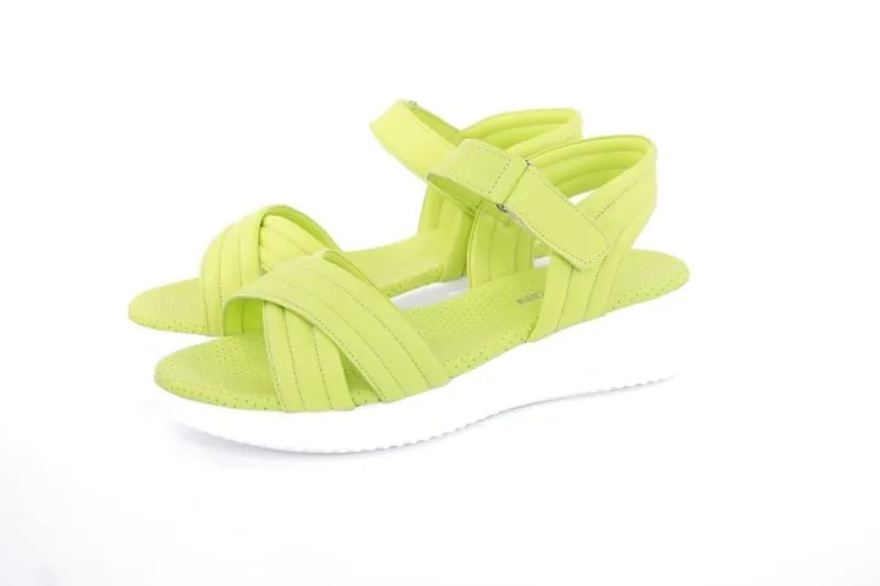 PETER ERIKSON Damen Sandale Comfort- Fußbett Leder blau, grün, weiß S13  231511