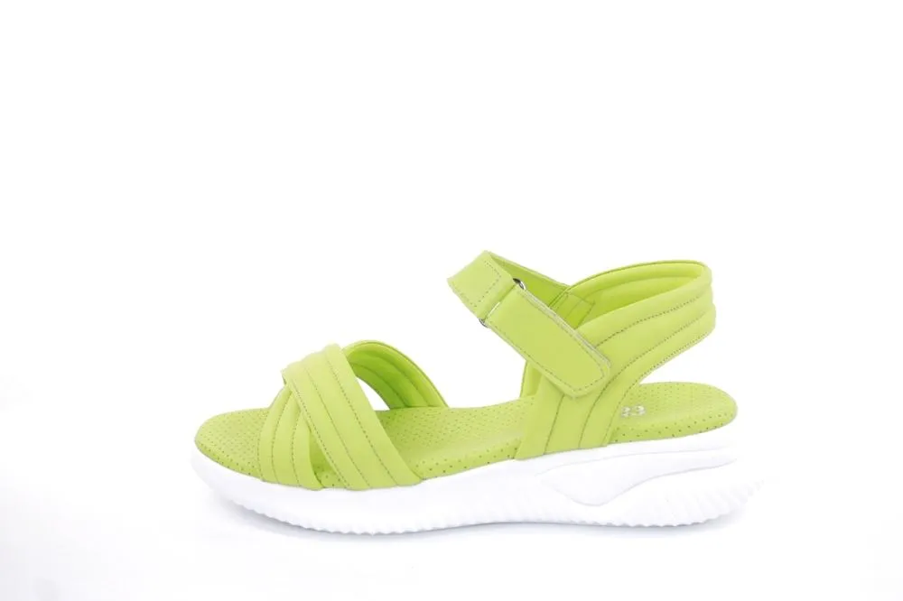 PETER ERIKSON Damen Sandale Comfort- Fußbett Leder blau, grün, weiß S13  231511