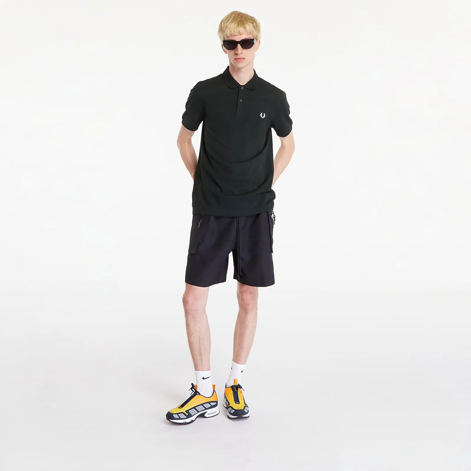 Poloshirt Fred Perry The Polo Short Sleeve Tee Night Green/ Snow White M6000 T50