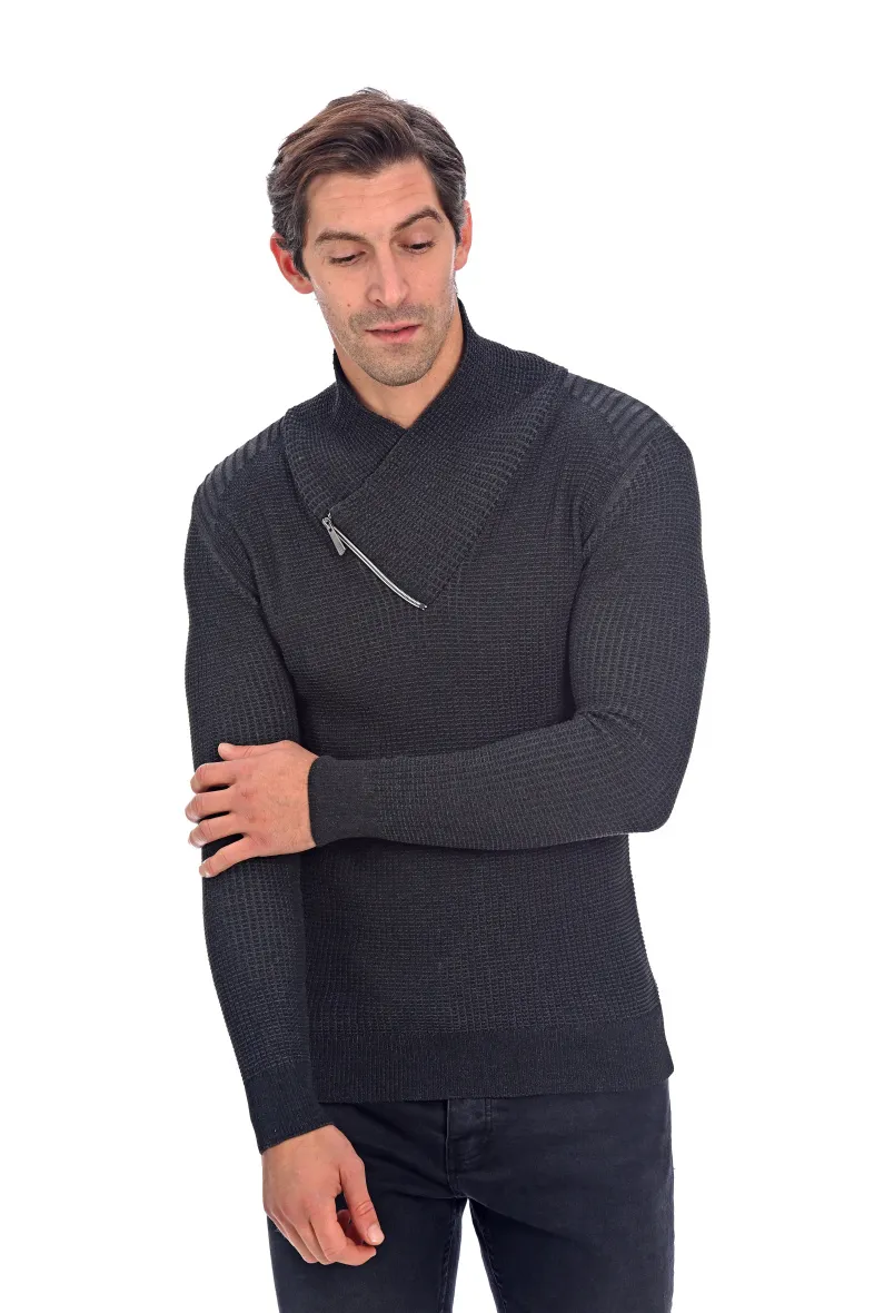 Pullover mit Chal-Kragen