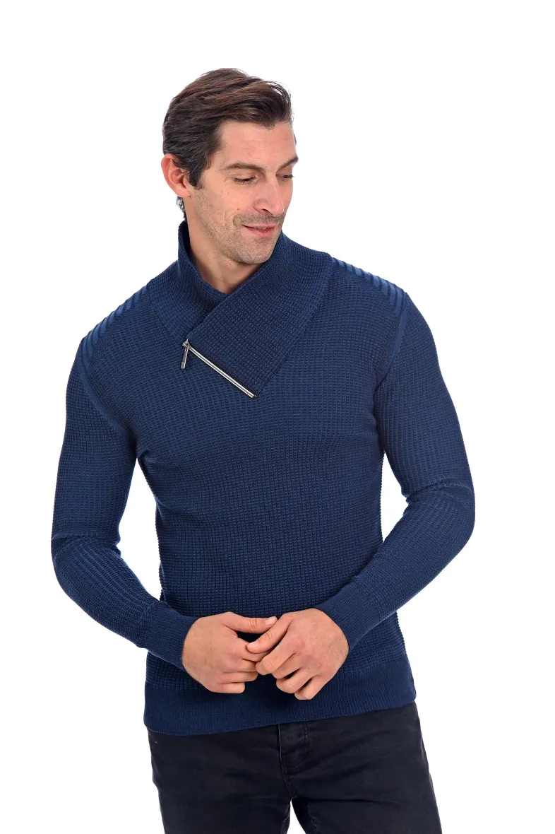Pullover mit Chal-Kragen