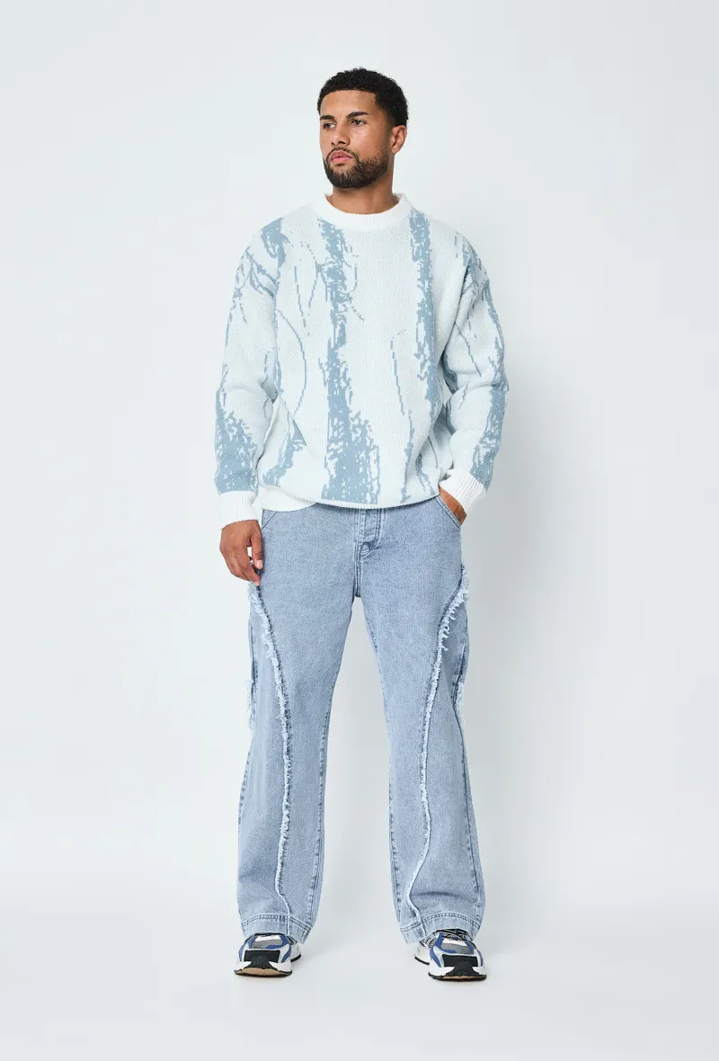 Pullover mit Doodle-Muster