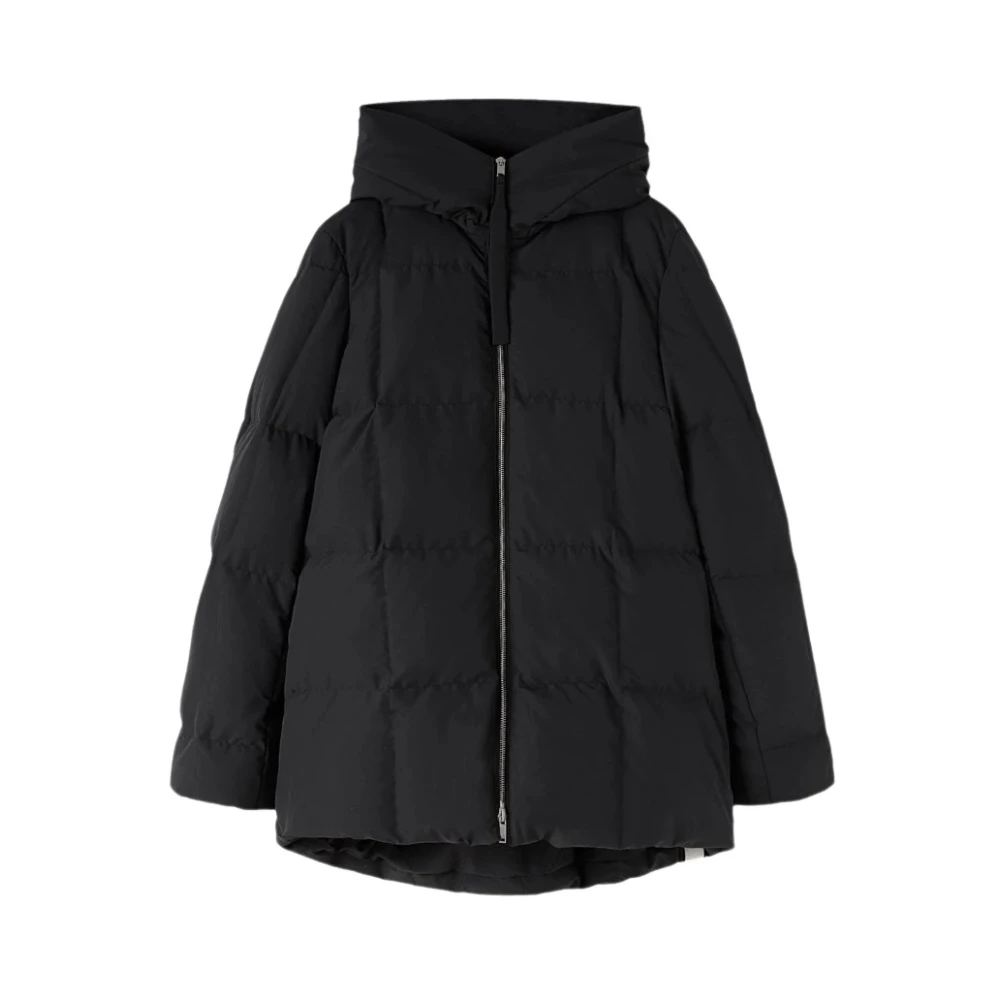 Schwarze Gesteppte Daunenjacke