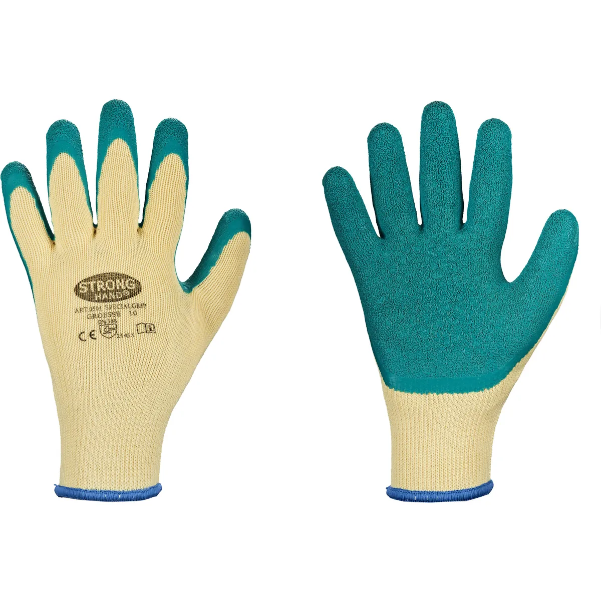 SPECIALGRIP, Handschuhe, Polyester / Schrumpflatex, grün - Stronghand - 0501