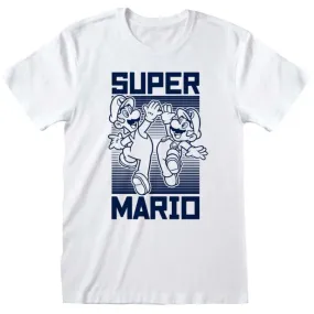 Super Mario High Five Kinder T-Shirt – Weißes Nintendo Shirt