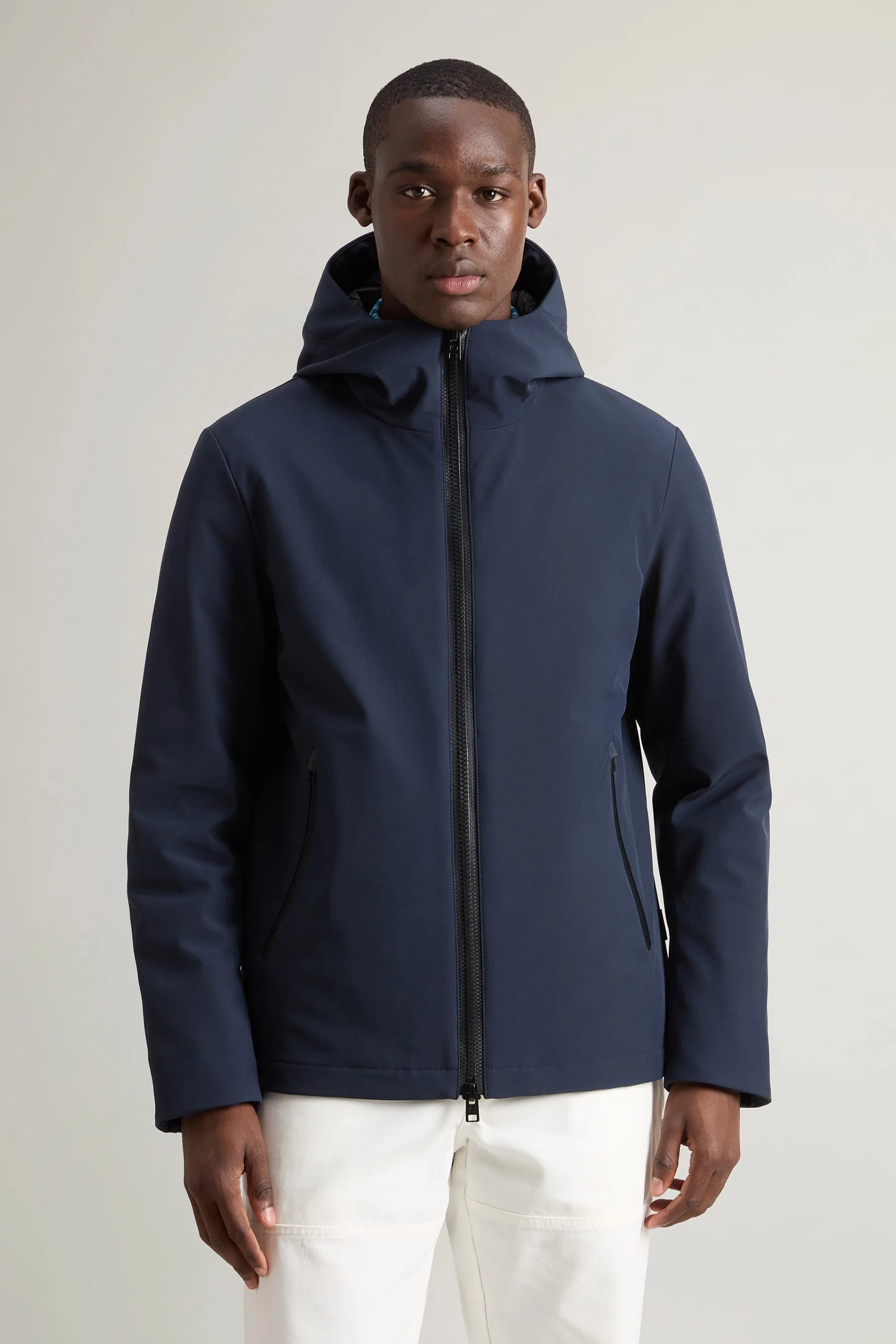 WOOLRICH Hooded Pacific Soft Shell Down Jacket  